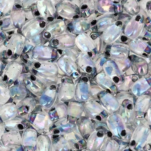 3x5.5mm Long Drop Miyuki - LDP-283 - Black Lined Crystal AB x10g