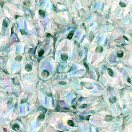 4x7mm Long Magatama Miyuki - LMA-263 - Sea Foam Lined Crystal AB x10g