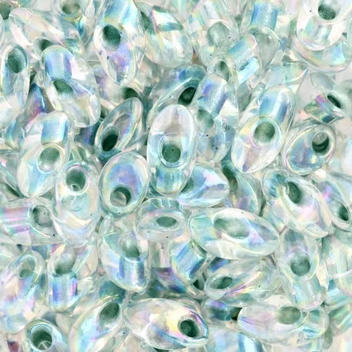 4x7mm Long Magatama Miyuki - LMA-263 - Sea Foam Lined Crystal AB x10g