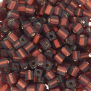 3mm Miyuki cubes - SB3-5F - Dark Topaz Silver Lined Mat x10g