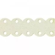 Hollow Suedine laces 14mm x 1m Beige x2