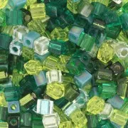 Evergreen - Mix Cubes Miyuki 3 mm SB3-MIX-05 - Ever Green x10g Mix Cubes Miyuki 3 mm SB3-MIX-05 - Ever Green x10g