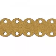 Hollow Suedine laces 14mm x 1m Brown x2