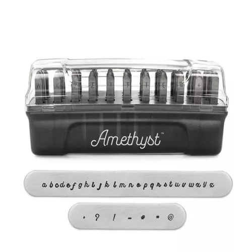 3mm Punches ImpressArt Signature for steel - Alphabet Minuscule Amethyst x33