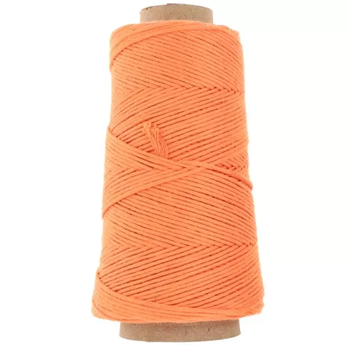 Organic Cotton Détox XL combed macramé cotton cord spool - Orange x200m
