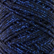 1mm Cotton Air Glitter macramé spool - Navy Blue x90m
