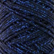 1mm Cotton Air Glitter macramé spool - Navy Blue x90m