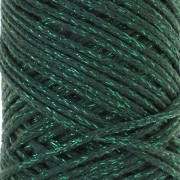 1mm Cotton Air Glitter macramé spool - Green Bottle x90m
