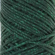 1mm Cotton Air Glitter macramé spool - Green Bottle x90m
