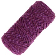 1mm Cotton Air Glitter macramé spool - Plum x90m