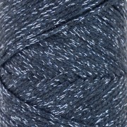 1mm Cotton Air Glitter macramé spool - Indigo x90m