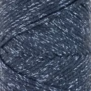 1mm Cotton Air Glitter macramé spool - Indigo x90m
