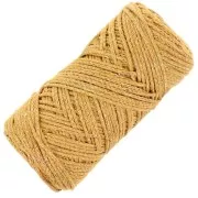 Bobine de cordon en coton pour macramé Cotton Air Glitter 1 mm - Moutarde x90m