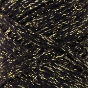 1mm Cotton Air Glitter macramé spool - Black x90m