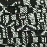 Ethnic cotton lace 5mm  Black/Noir Mix x1m