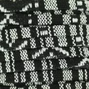 Ethnic cotton lace 5mm  Black/Noir Mix x1m