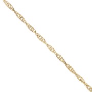 Singapore 2 mm mesh chain - Gold-plated 316L stainless steel x50cm