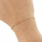 Singapore 2 mm mesh chain - Gold-plated 316L stainless steel x50cm