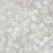 Seed beads Miyuki 6/0 3736 - Pearlized Crystal AB - White x8g