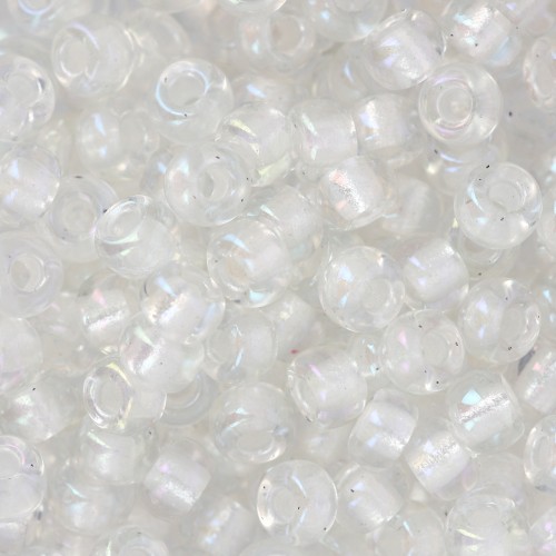 Seed beads Miyuki 6/0 3736 - Pearlized Crystal AB - White x8g