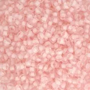 Seed beads Miyuki 11/0 1923 - Pale Pink Lined Crystal Semi Mat x8g