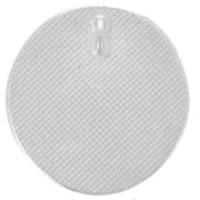 23mm Round irregular epoxy resin eye pattern pendant - Fine silver plated x1