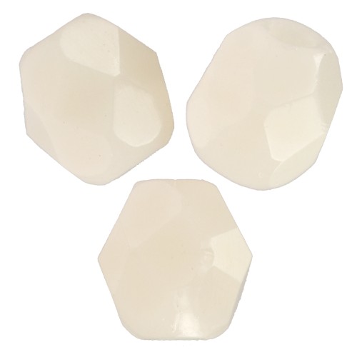 3mm Facets - Ivory x50