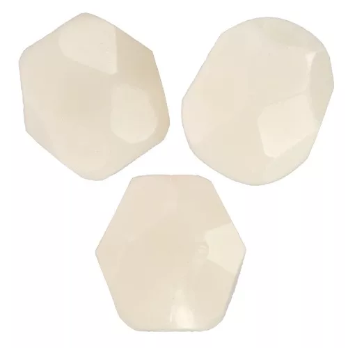 3mm Facets - Ivory x50