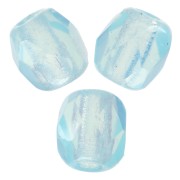 3mm Facets - Milky Aquamarine x50