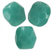 3mm Facets - Opaque Persian Turquoise x50