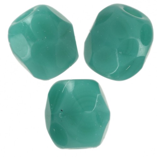 3mm Facets - Opaque Persian Turquoise x50