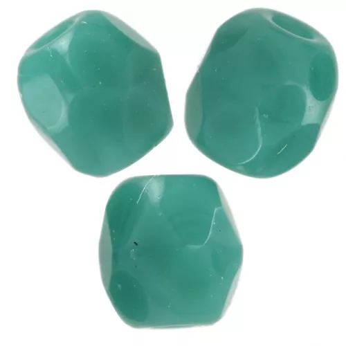 3mm Facets - Opaque Persian Turquoise x50