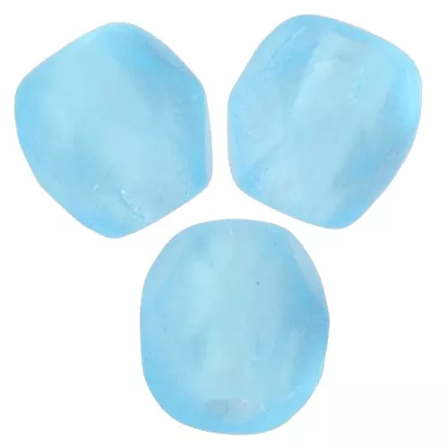 3mm Facets - Aquamarine Mat x50