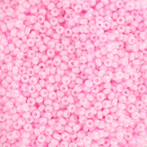 Seed beads Miyuki 15/0 428 - Dyed Opaque Bubblegum Pink Pearl Coat x8g