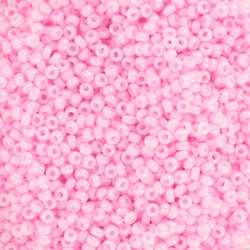 Seed beads Miyuki 15/0 428 - Dyed Opaque Bubblegum Pink Pearl Coat x8g