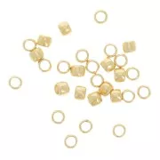 2mm Crimp beads - Gold Tone x1000