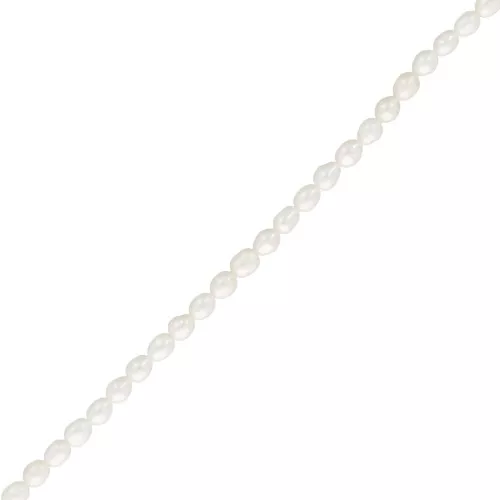 5x4.5mm Freshwater beads rice grain - Grade AA - White x36 cm