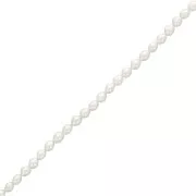 6x5mm Freshwater beads rice grain - Grade AA - White x10