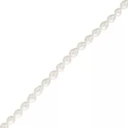 7x6mm Freshwater beads rice grain - Grade AAA - White x39 cm