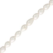 12x10mm Freshwater beads rice grain - Grade AA - White x 39cm