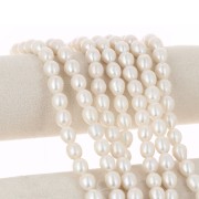 12x10mm Freshwater beads rice grain - Grade AA - White x 39cm