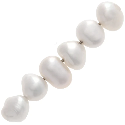 Irregular baroque freshwater pearls 4x5 mm - Grade AA - White x6