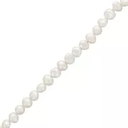 7x8mm Irregular baroque freshwater pearls - Grade AA - White x35cm
