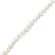 10x9mm Baroque freshwater pearls - Grade AA - White x35cm|raw }}