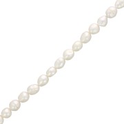 9mm Baroque freshwater pearls - Grade AA - White x4|raw }}