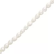9mm Baroque freshwater pearls - Grade AA - White x4