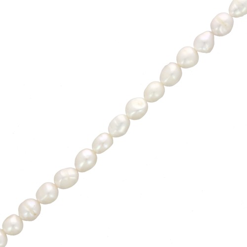 9mm Baroque freshwater pearls - Grade AA - White x39cm