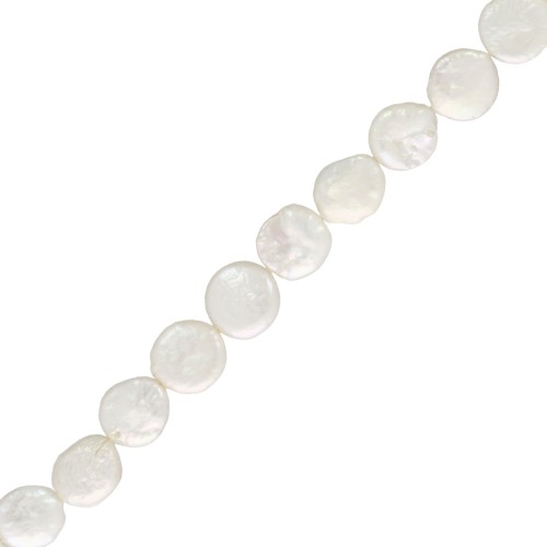 12mm Irregular freshwater pearls - round palet - Grade AA+ - White x41cm