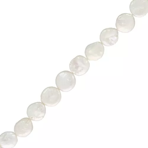 12mm Irregular freshwater pearls - round palet - Grade AA+ - White x41cm
