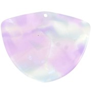 35x45mm Geometric acetate pendant - Lilac mermaid effect x1|raw }}
